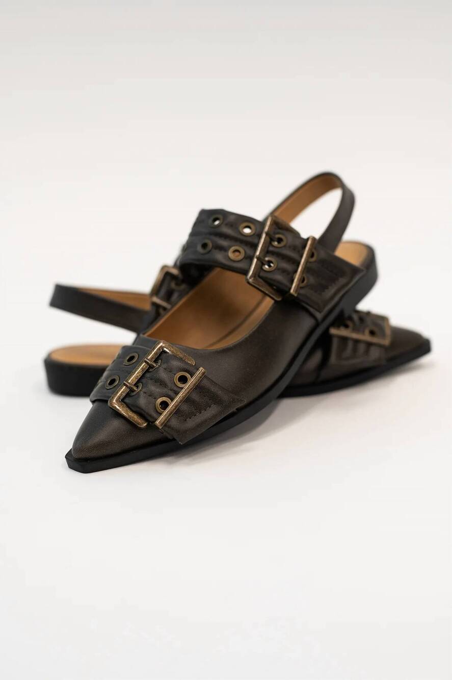 NEW CCOCCI women's it girl moment mules in dark brown